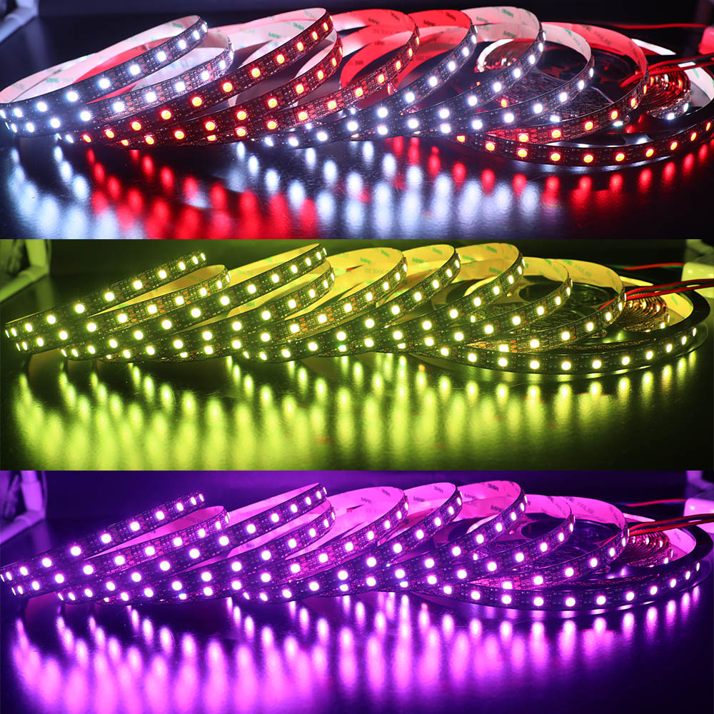 DC12V SK6812 Individually Addressable RGBW LED Strip Light Black Board DC12V SK6812 Individually Addressable RGBW LED Strip Light Black Board
